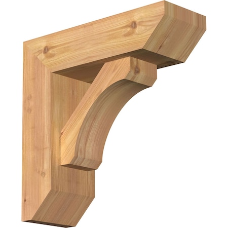 Ekena Millwork Legacy Slat Smooth Bracket w/ Offset Brace, Western Red Cedar, 5 1/2"W x 16"D x 16"H BKT0604X16X16LEC06SWR
